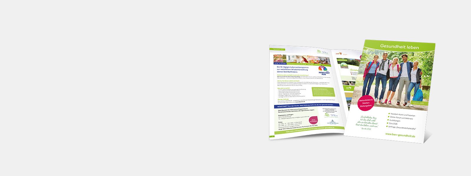 Gesund leben - Broschüre 3D-Ansicht