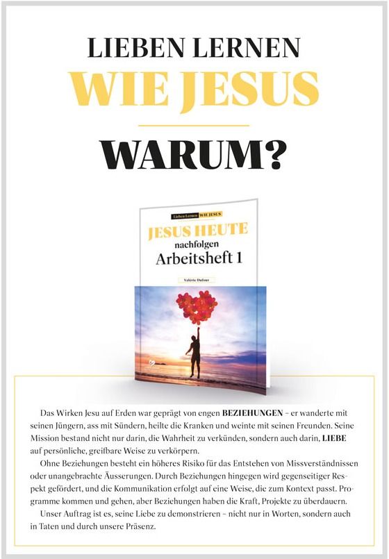 Einladung - Seminar Lieben lernen - WIE JESUS